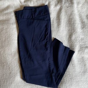 Navy blue crop dress pant